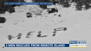 3 men spell 'HELP' with palm fronds, rescued from remote Pacific Island Pikelot