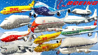 GTA V: Every Boeing Airplanes Winter Snowy Christmas Best Extreme Longer Crash and Fail Compilation