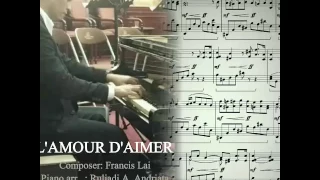 Francis Lai - L'AMOUR D'AIMER  (EMMANUELLE 2) - cover piano part + mp3 download link