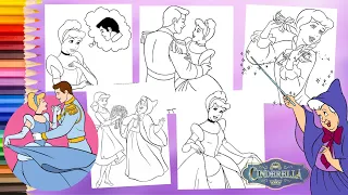 Cinderella Prince Charming Fairy God Mother Coloring Pages - Disney Coloring Book