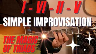 how to create simple and melodic solos over the I-VI-II-V chord progression (1-6-2-5)