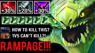 Spam This Hero if You Want Free MMR! 1v5 Can't Kill Max Lifesteal Bloodstone Viper RAMPAGE Dota 2