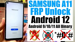 Samsung A11 (SM-A115F) FRP Bypass, Remove Google Account 2023