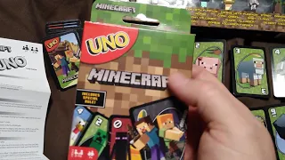 Uno Minecraft Card Game 2020 Unboxing TNT Creeper