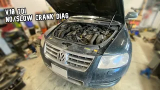 How To Diagnose No-Crank on a V10 TDI using a voltage drop test