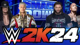 Roman Reigns & The Rock vs Cody Rhodes & The Undertaker (WWE 2K24)