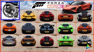 All McLaren Cars Evolution in Forza Horizon 5 + Thrustmaster TX + TH8A Shifter + Top Speed