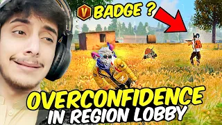 DONT DO THIS IN V BADGE LOBBY😱 TOP REGION Player Made Me Cry 😭 | Free Fire Pakistan