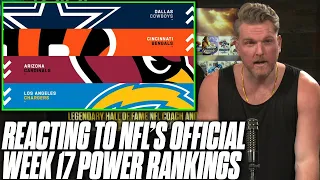 Pat McAfee & AJ Hawk reacts To NFL's Official Week 17 Power Rankings