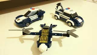 Unofficial LEGO - ENLIGHTEN - 6 in 1 [Police Robot - Car 1, 2, and Helicopter]