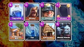 Clash Royale Deck 4.3 Elixir | WIZARD | MINION HORDE | MINER | GOBLIN HUT