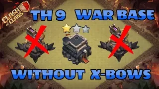 Top 2 Best TH9 War Base ( Without X-Bow ) 2017 | TH8.5/8.75 New War Base | Clash Of Clans