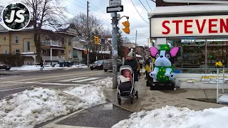 St Clair to Bloor on Bathurst | Toronto Winter Walk (Feb 2023)