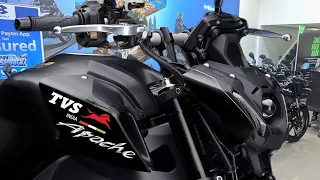 TVS Apache 160 4V BS6 USD Forks Launched 2023 | Review | Price New Changes Bluetooth | RGBBikes.com