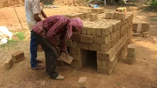 Firing Home-made Mud Bricks