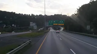 I-70 West. From WV to OH. Wheeling Tunnel.