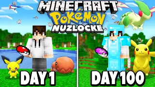 I spent 100 DAYS in Minecraft Pixelmon NUZLOCKE .. here's what happened.. (Pokémon)