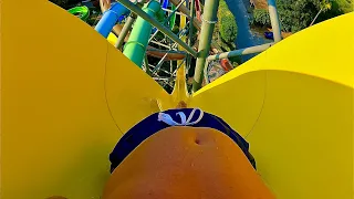 Yellow Kamikaze Water Slide at El Rollo Parque Acuático