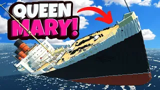 NEW Queen Mary Sinking Ship Survival in Stormworks!