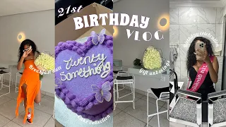 21st BIRTHDAY VLOG ᥫ᭡ gift unboxing , breakfast date , birthday celebration , cake collection etc