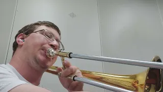 Trombone long tones on Bb, F, Bb, D and F partials