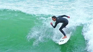 Surfing at Porthleven Cornwall - FILMED IN SLOW MOTION