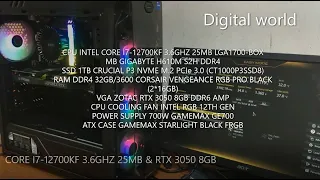 Assemble A PC  RTX 3050 CORE I7-12700KF H610M | Gaming PC Build Intel i7 12TH GEN RTX 3050, H610M