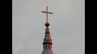 Бахмут - Артёмовск до боёв Дом молитвы Евангельских христиан баптистов  с дрона квадрокоптера