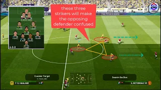 attacking tricks with 4-3-3 diamond tactics | eFootball PES 2021