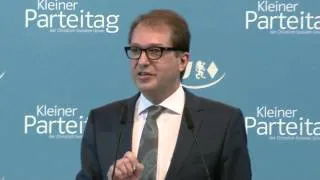 Generalsekretär Dobrindt eröffnet den Kleinen Parteitag 2013