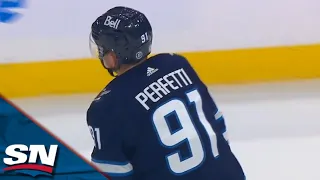 Jets' Cole Perfetti Scores First Of The Season Off Perfect Tic-Tac-Toe Passing Play