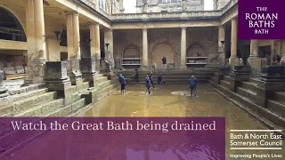 🛁 💧Watch a 2000 year old bathing pool being drained and cleaned🧹