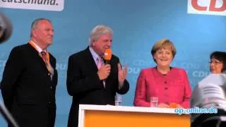 Kanzlerin Merkel macht Wahlkampf in Seligenstadt