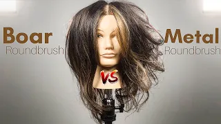 Boar Vs Metal Round Brushes | Using the Right Brush for your Hair Type