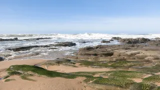 Winter Waves Crashing on the Rocks - Relaxing Ocean White Noise - 4K UHD