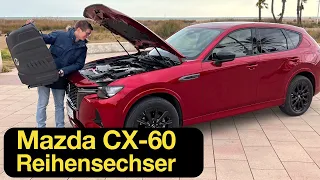 Braucht NUR 4,85 l/100km Diesel im Test: Mazda CX-60 e-Skyactiv D 200 [4K] - Autophorie