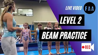 Entire Level 2 Beam Practice with Coach Victoria