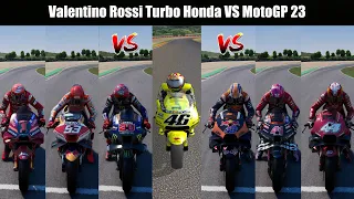 Blast From The Past !! Valentino Rossi Turbo Honda VS MotoGP 23 Bikes || Turbo Vs SuperCharged