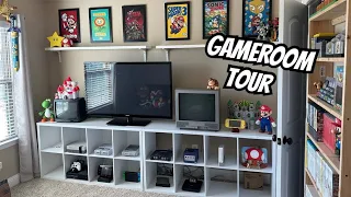 Over 140+ Super Mario Games! Nintendo Gameroom Tour!