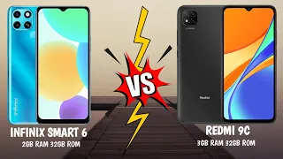 Infinix Smart 6 vs Redmi 9C mana nih hp 1jutaan paling pas #infinixSmart6 #Redmi9c