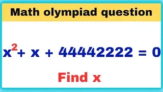 a nice math algebra question | quadratic equation | how to solve for x| math olympiad question