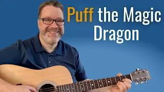 How to play Puff the Magic Dragon - FUN Peter Paul and Mary Guitar Lesson