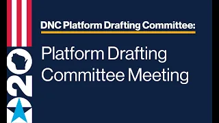 (ASL+CART Live Captions) DNC Platform Drafting Committee Meeting