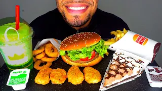 BURGER KING IMPOSSIBLE WHOPPER NUGGETS FRIES ONION RINGS RANCH MUKBANG ASMR JERRY EATING SOUNDS