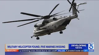 Marine helicopter's crash site found in California mountains