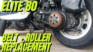 Honda Elite 80 CH80 CVT Belt and Roller Replacement