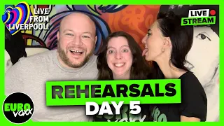 EUROVISION 2023: REHEARSALS DAY 5 (inc THE BIG 5 + UKRAINE) // LIVE REACTION // Live from Liverpool