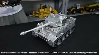 Henglong 1/16 2.4G Upgraded Full Metal German Tiger I 6.8 kg. 7.1 mainboard BB shooting, 360 turning