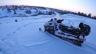 Тайга патруль 800 swt. -25🥶. Покатушка на снегоходе.