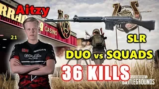 Faze Aitzy & TSM Gustav - 36 KILLS - SLR - DUO vs SQUADS - PUBG